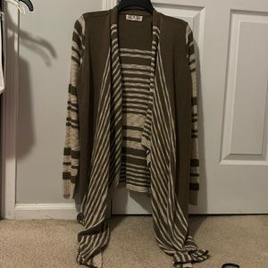Brown and Beige Cardigan